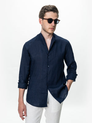 Camasa Barbati Bleumarin din In Natural Guler Positano BMan0102