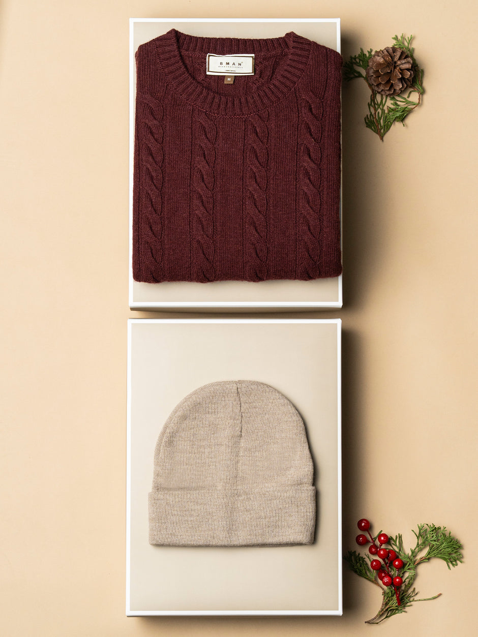 Pachet Cadou Barbati Pulover Cu Accesorii Bman0114 (2)