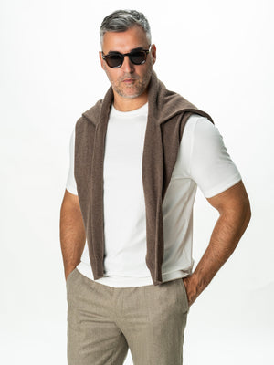 Tricou Alb Barbati 100% Bumbac Egiptean Dublu Mercerizat BMan271