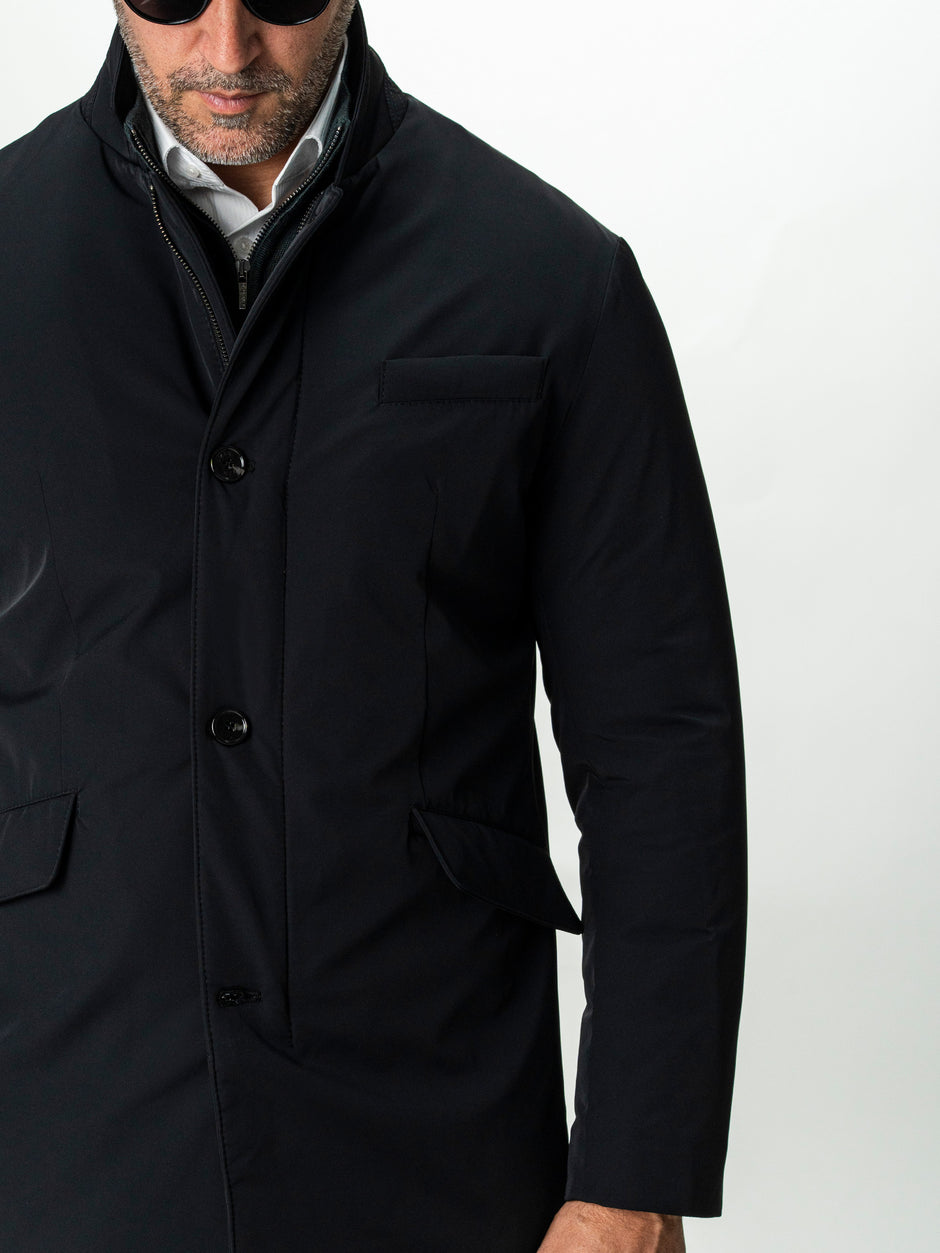 Geaca Barbati Tip Parka Neagra Cu Gluga BMan0200 (3)