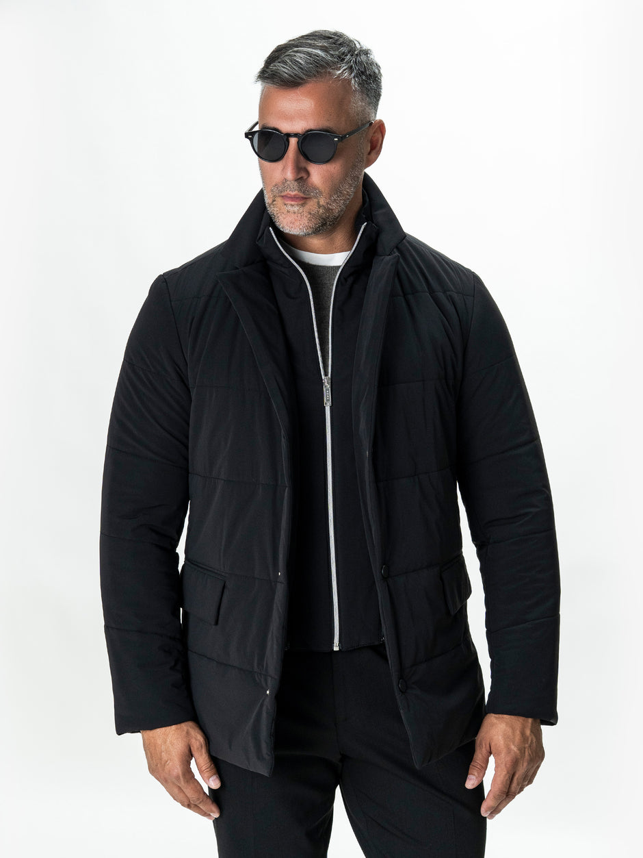 Geaca de Toamna Barbati Neagra BMan0004 (2)
