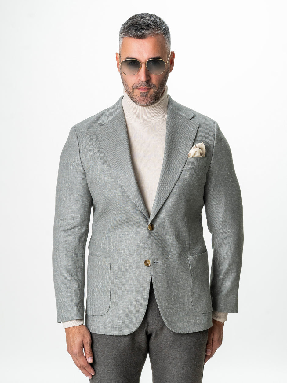 Sacou Barbati Verde Deschis Vara Necaptusit Lana Vitale Barberis BMan0050 (4)