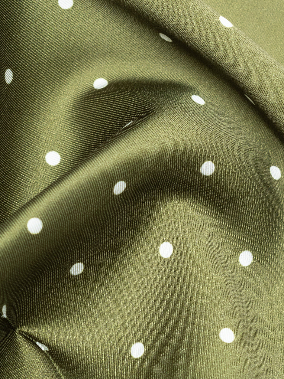 Batista Eleganta Barbati Verde Fistic Imprimeu Buline Albe BMan366 (2)
