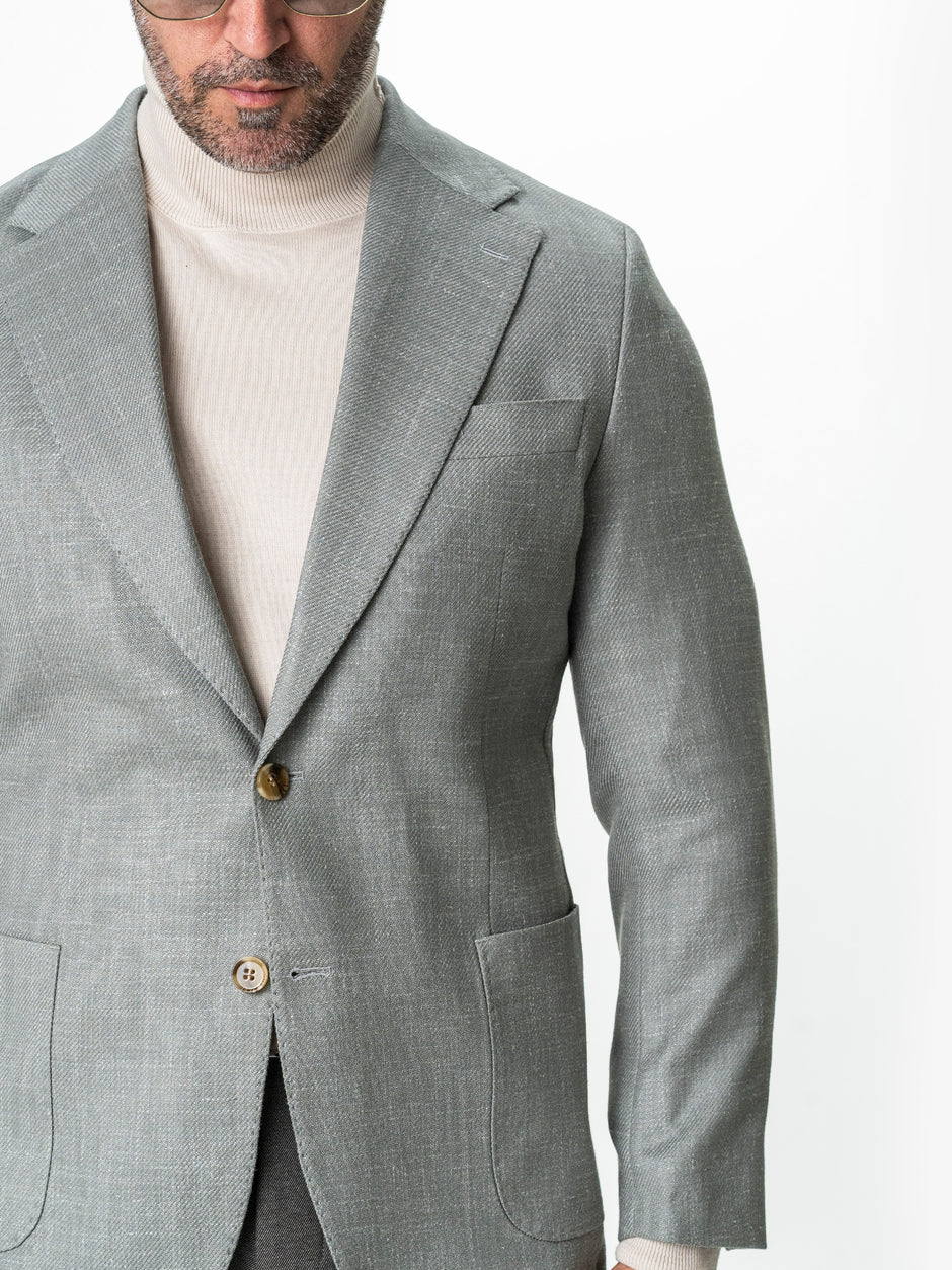 Sacou Barbati Verde Deschis Vara Necaptusit Lana Vitale Barberis BMan0050 (3)