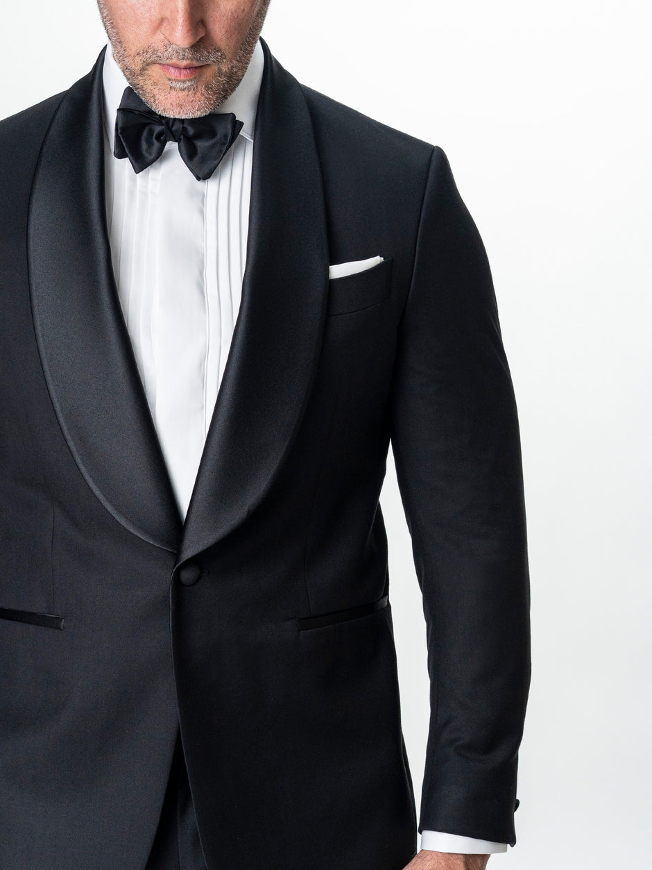 Costum Ceremonie Barbati Smoking Negru Lana Vitale Barberis BMan340 (6)