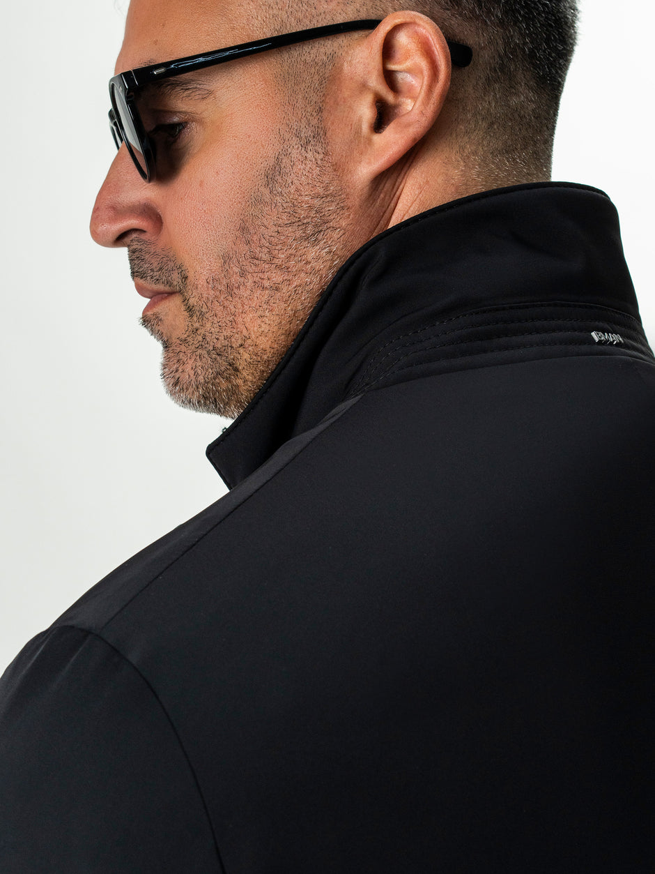 Geaca Barbati Tip Parka Neagra Cu Gluga BMan0200 (8)