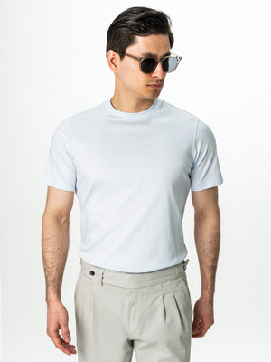 Tricou Premium Barbati Albastru Bleu 100% Bumbac Egiptean Mercerizat BMan278