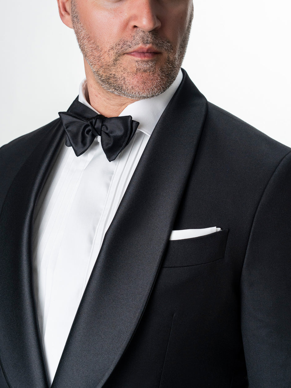 Costum Ceremonie Barbati Smoking Negru Lana Vitale Barberis BMan340 (3)