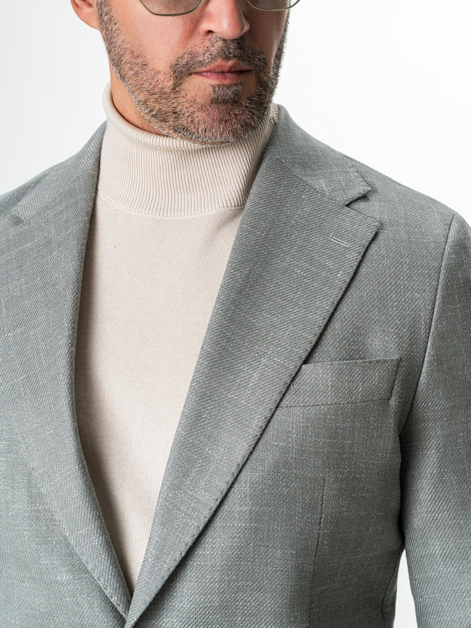 Sacou Barbati Verde Deschis Vara Necaptusit Lana Vitale Barberis BMan0050 (5)