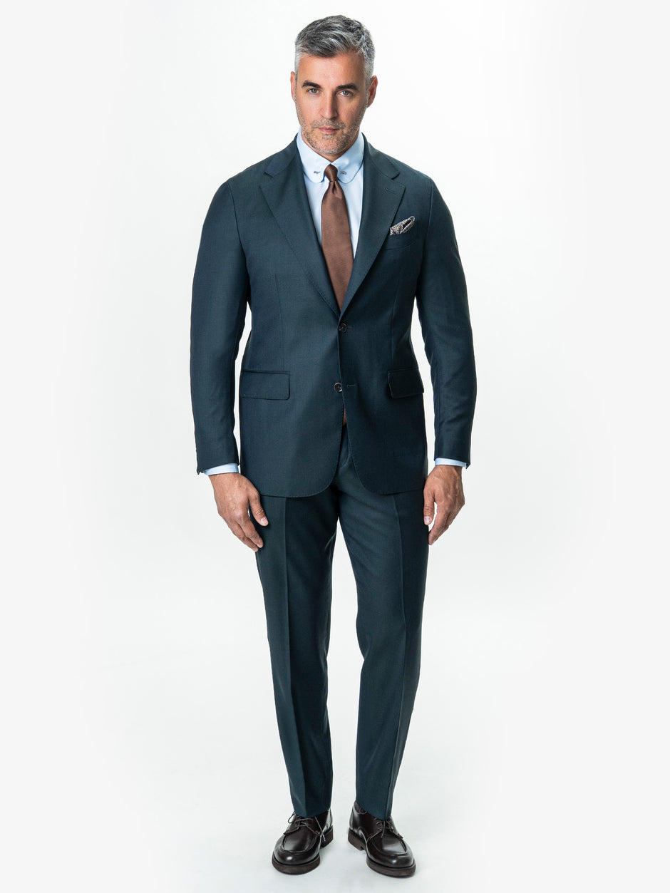 Costum Verde Petrol Barbati Lana Vitale Barberis 120's BMan0051 (4)