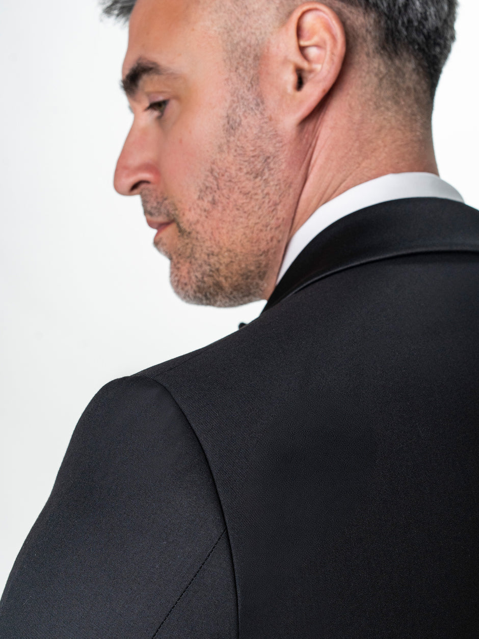 Costum Ceremonie Barbati Smoking Negru Lana Vitale Barberis BMan340 (12)
