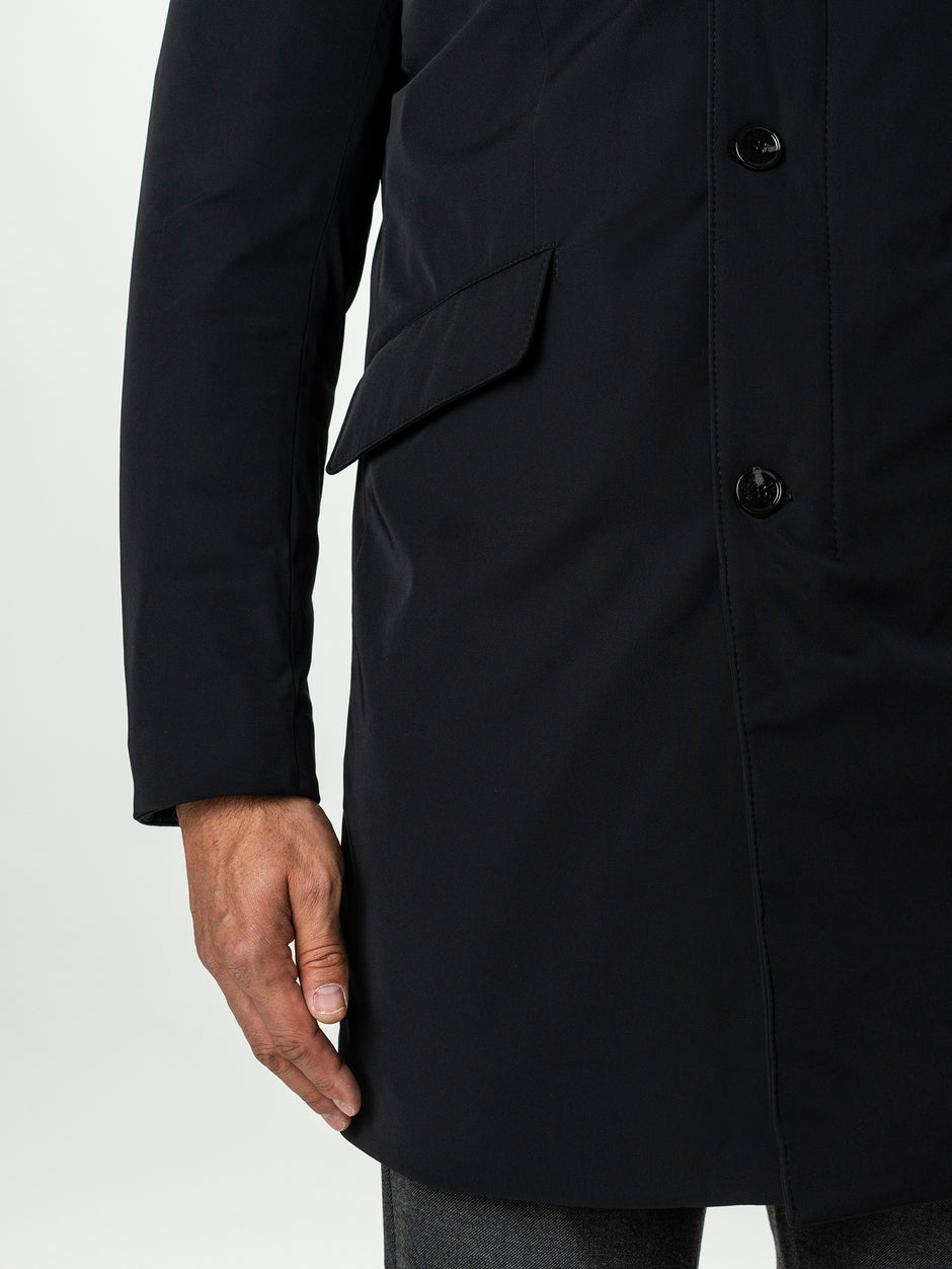 Geaca Barbati Tip Parka Neagra Cu Gluga BMan0200 (10)