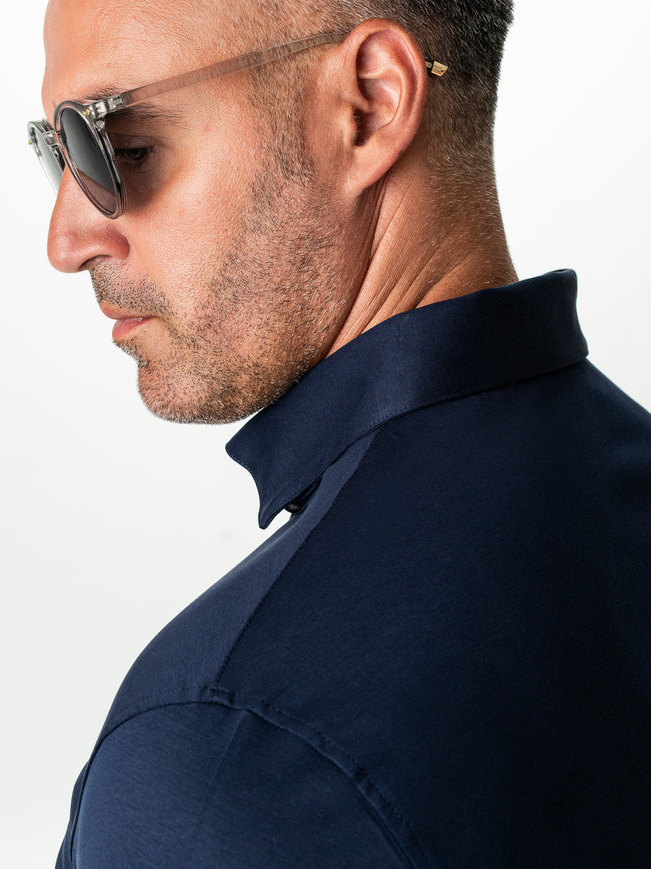 Tricou Polo Barbati Bleumarin 100% Bumbac Egiptean BMan284 (6)