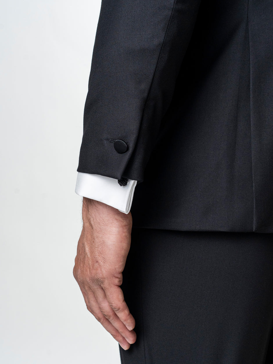 Costum Ceremonie Barbati Smoking Negru Lana Vitale Barberis BMan340 (9)