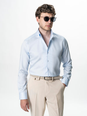 Camasa Barbati Bleu Non-Iron Guler One-Piece BMan0207