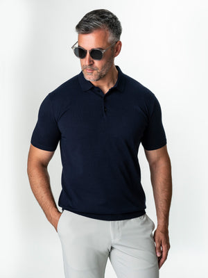 Tricou Barbati Polo Bleumarin Bumbac Natural BMan298