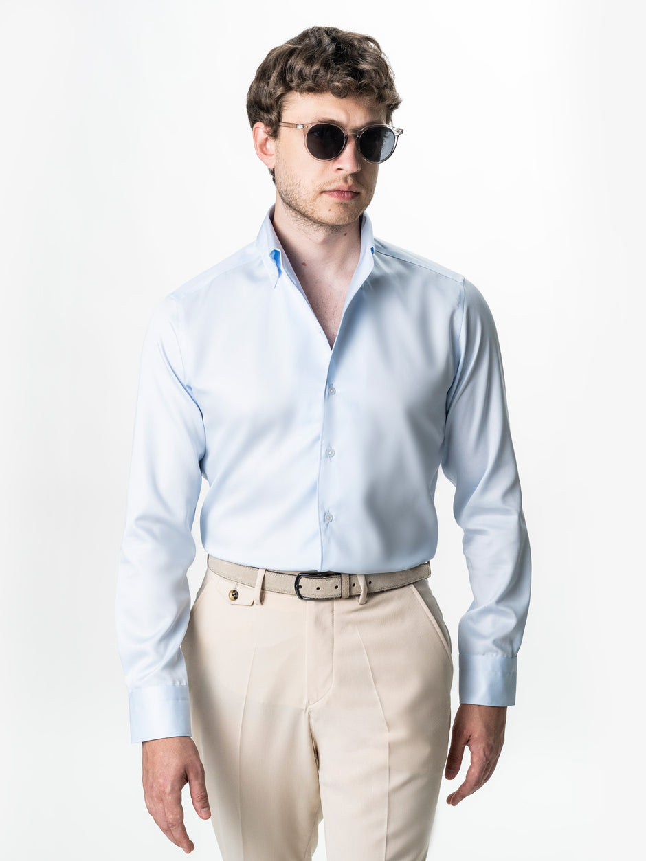 Camasa Barbati Bleu Non-Iron Guler One-Piece BMan0207 (6)