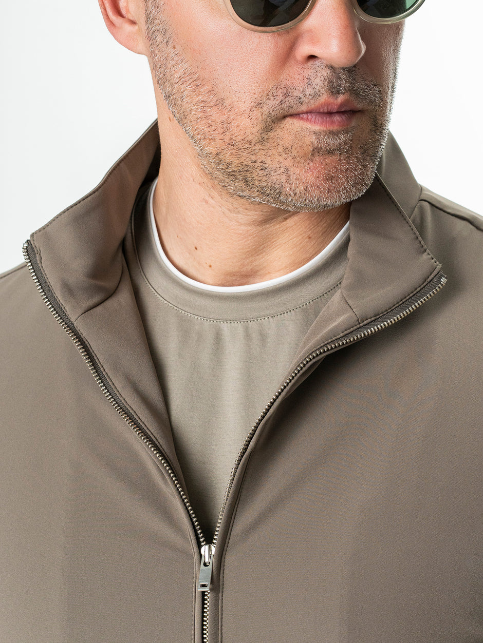 Jacheta Barbati Bej Taupe Material Tehnic Elastic BMan0006 (10)