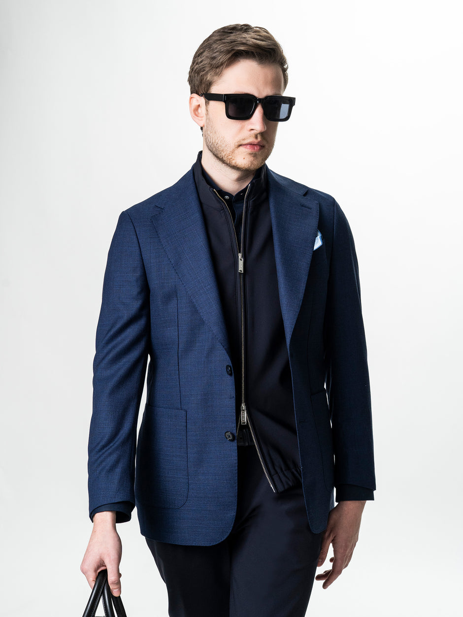 Vesta Premium Tip Jacketa Fara Maneci Bleumarin BMan0003 (10)