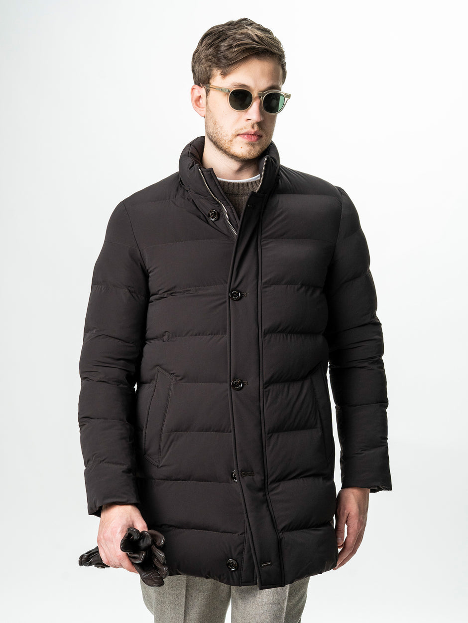 Geaca Barbati Cafenie de Iarna cu Blana Naturala si Softshell BMan0199 (9)