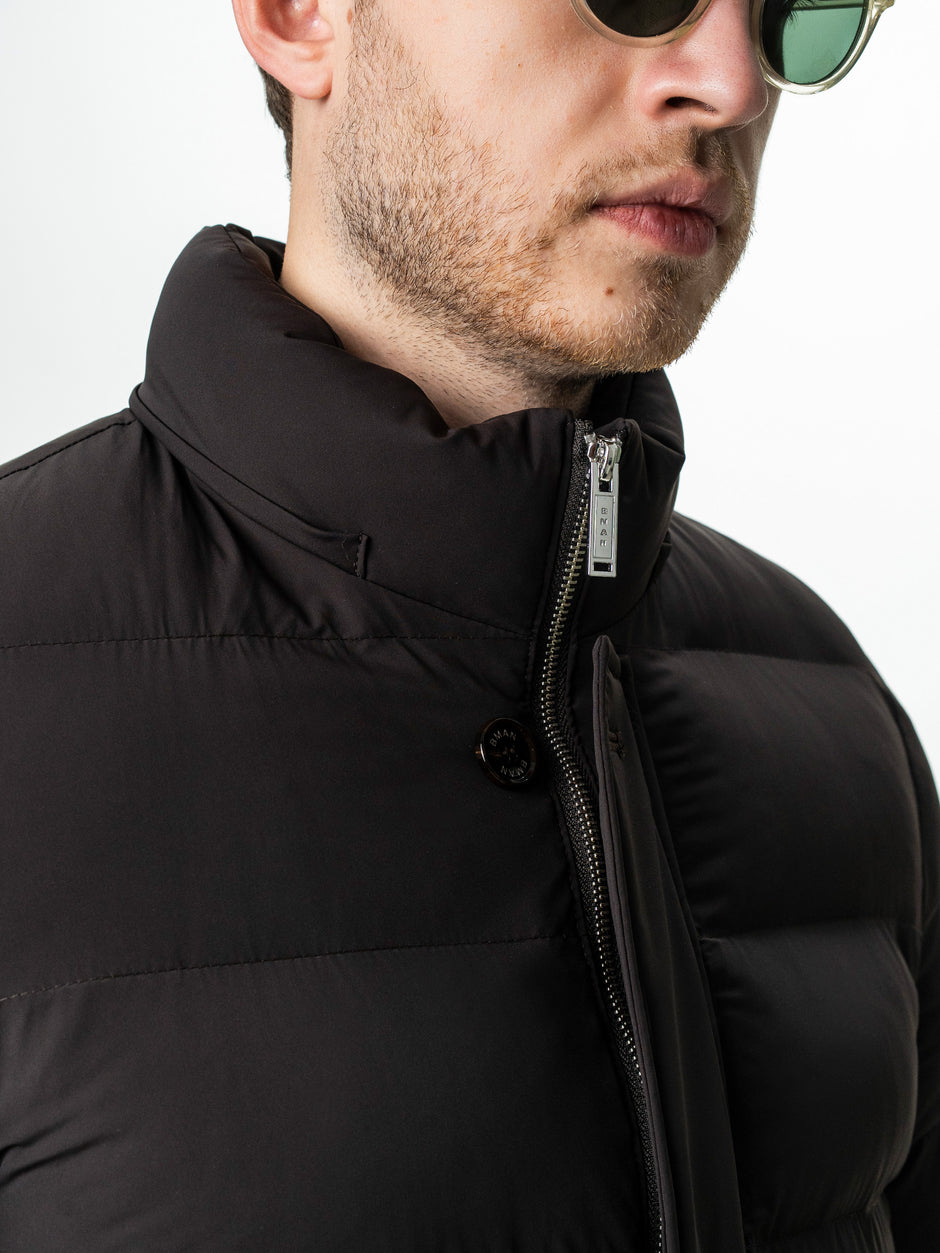 Geaca Barbati Cafenie de Iarna cu Blana Naturala si Softshell BMan0199 (11)