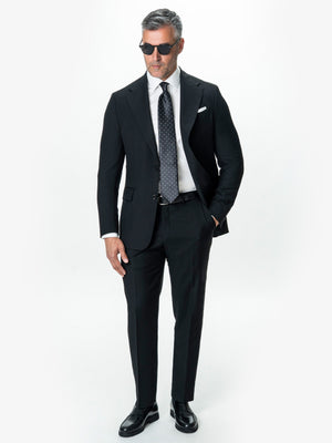 Costum Negru Barbati Lana Vitale Barberis 120's BMan0051