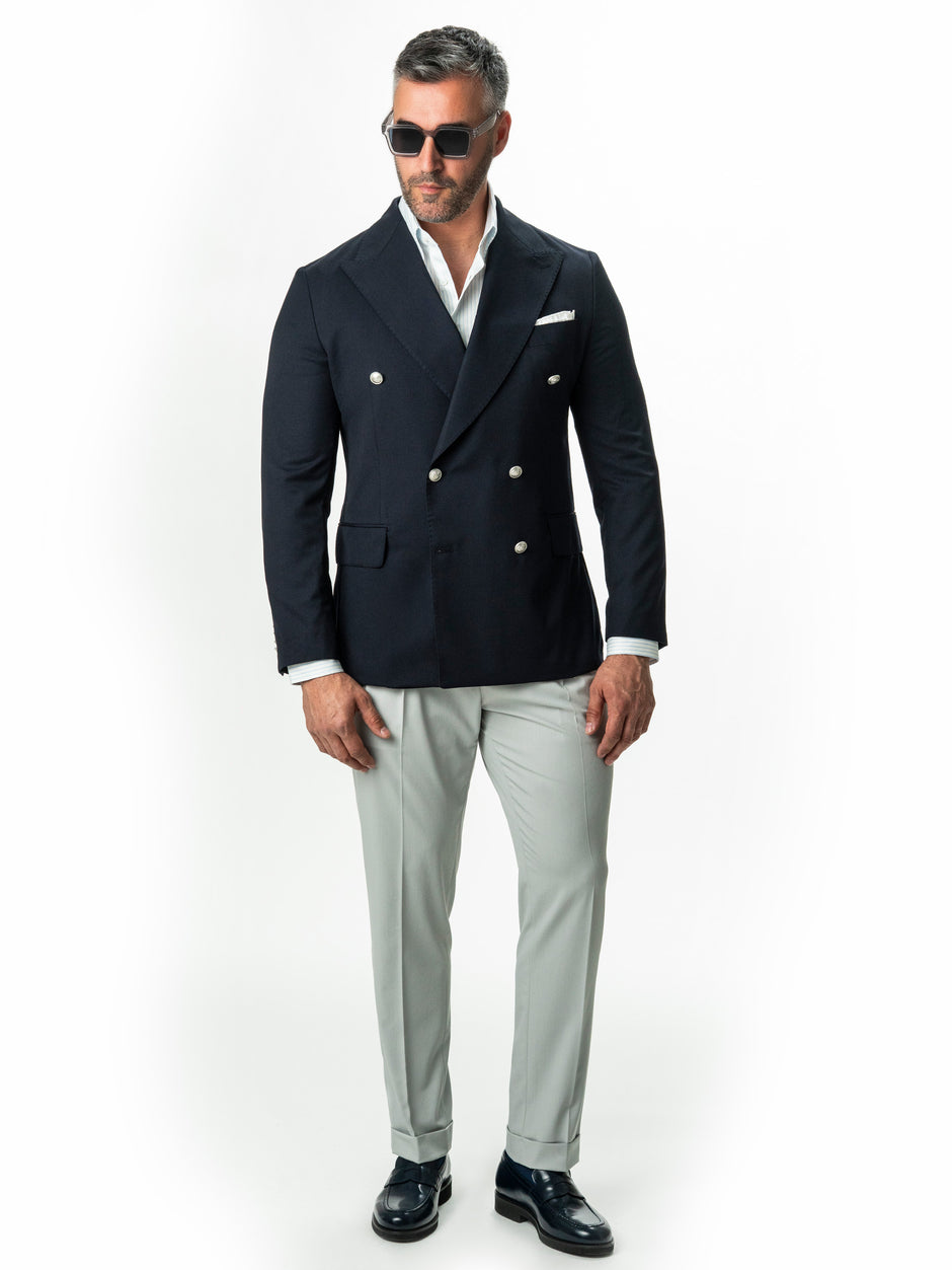Sacou Doua Randuri Barbati Bleumarin Lana Vitale Barberis BMan0022 (9)