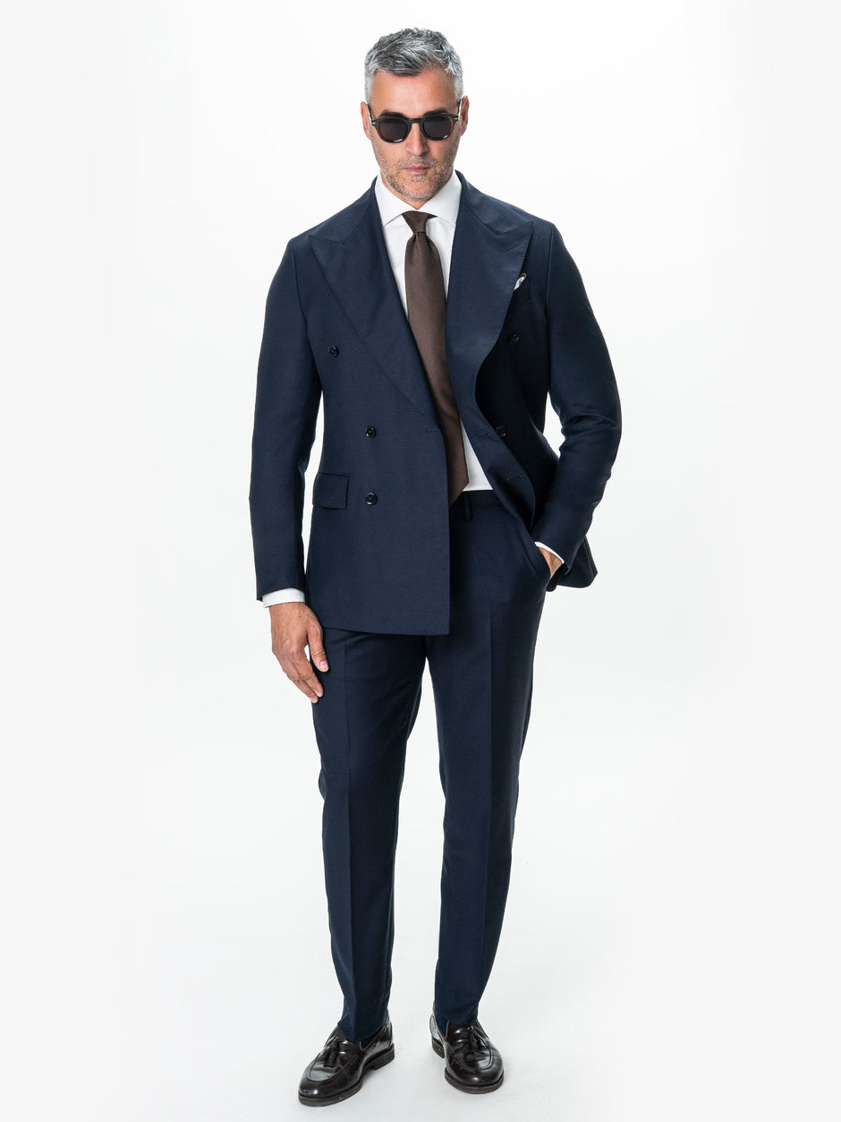 Costum Bleumarin Doua Randuri Barbati Lana Vitale Barberis Super120's BMan0052 (1)