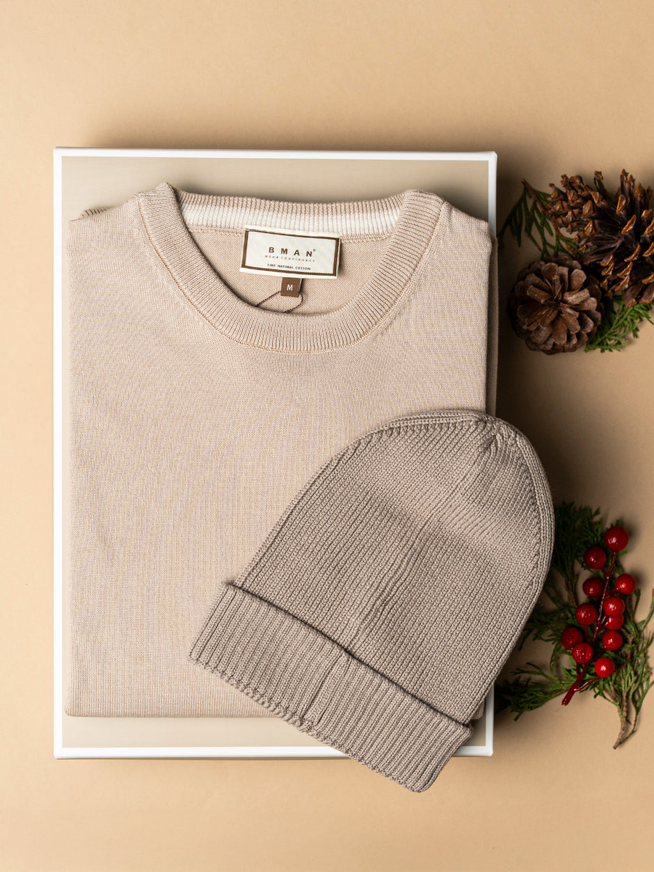 Pachet Cadou Barbati Pulover Cu Fes Bman0046 (1)