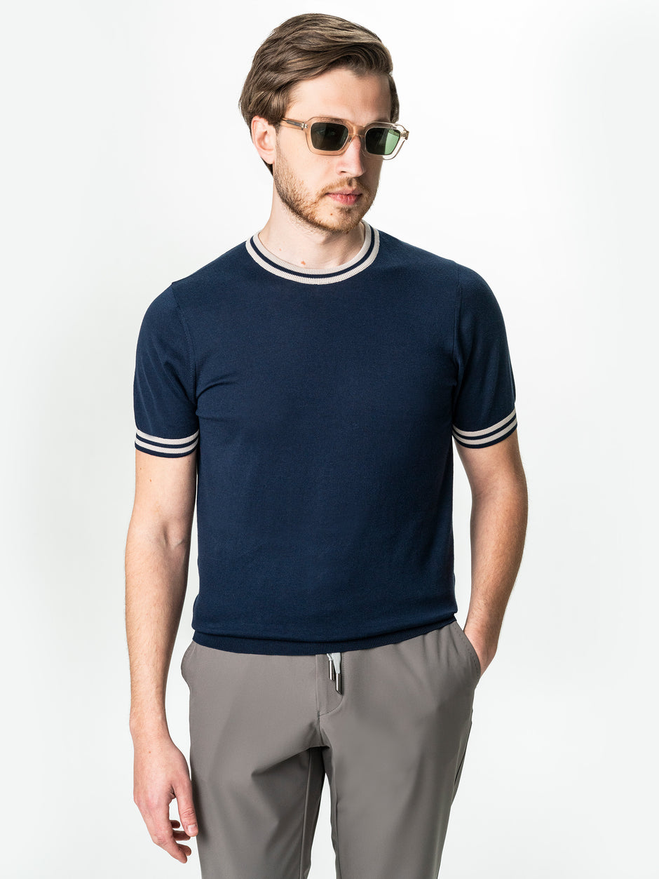 Tricou Premium Barbati Bleumarin 100% Bumbac BMan292 (1)