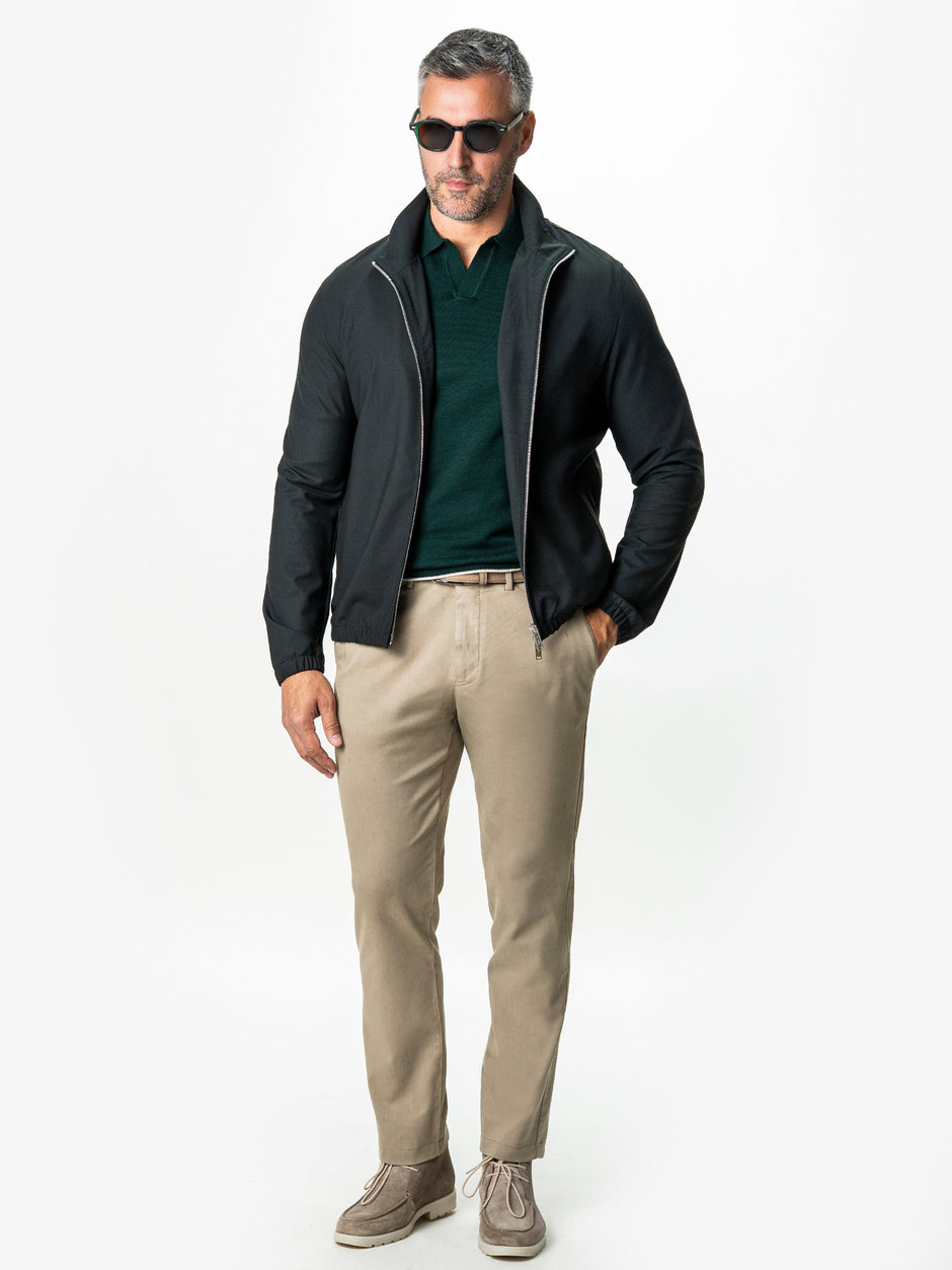 Pulover Polo Barbati Verde Din Bumbac Natural BMan0031 (2)