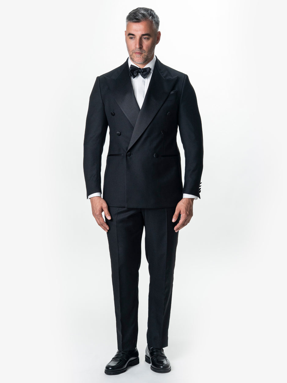 Costum Mire Smoking Negru din 100% Lana Vitale Barberis BMan346 (1)