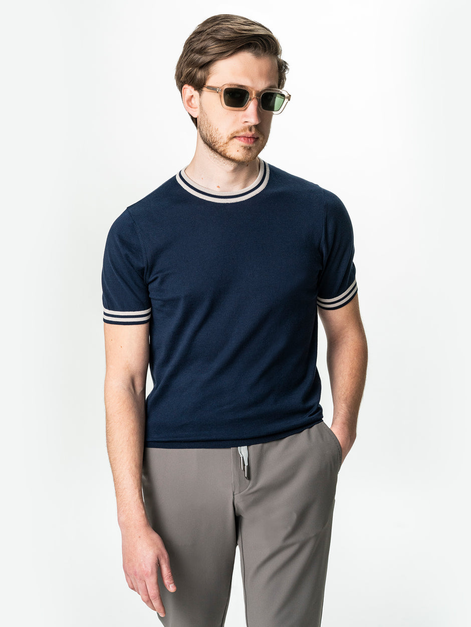 Tricou Premium Barbati Bleumarin 100% Bumbac BMan292 (4)