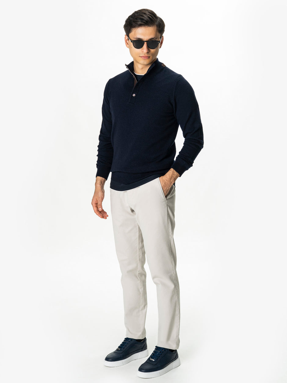 Tricou Bleumarin Barbati 100% Bumbac Egiptean Dublu Mercerizat BMan271 (2)