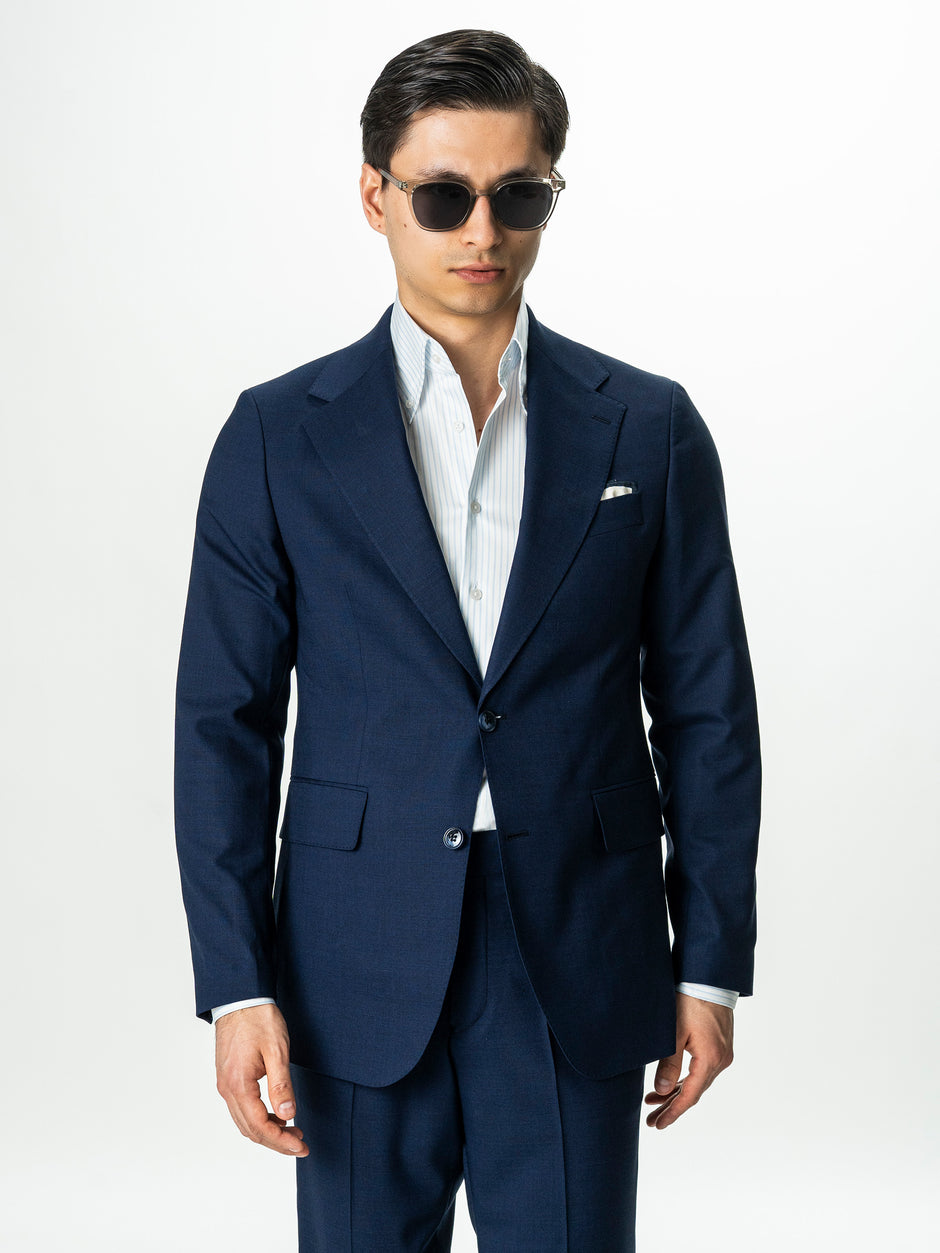 Costum Elegant Barbati Bleumarin 100% Lana Vitale Barberis All Season BMan0062 (2)