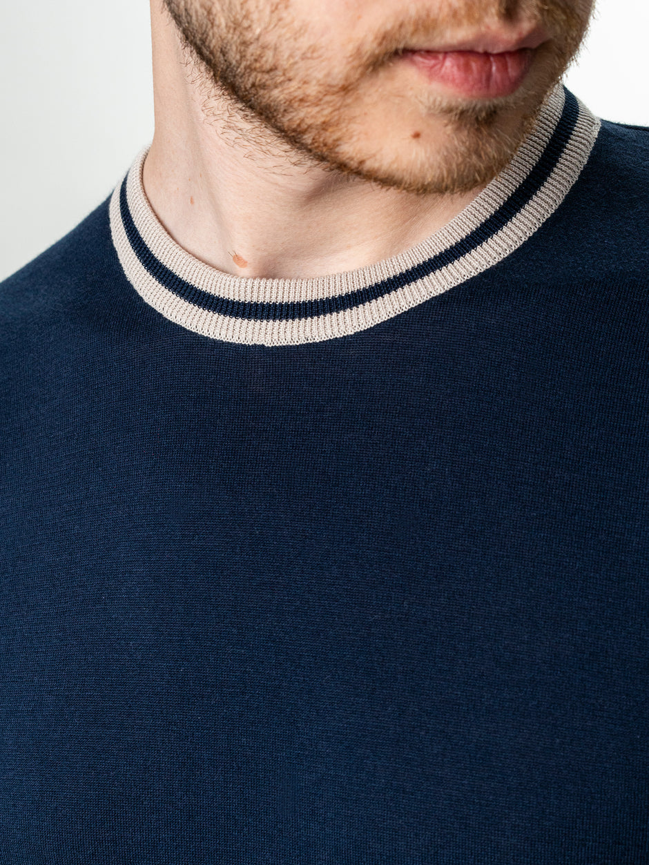 Tricou Premium Barbati Bleumarin 100% Bumbac BMan292 (3)