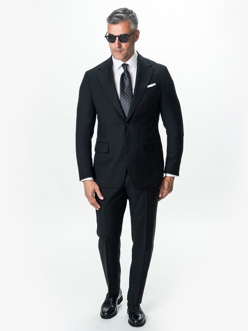 Costum Negru Barbati Lana Vitale Barberis 120's BMan0051 (9)