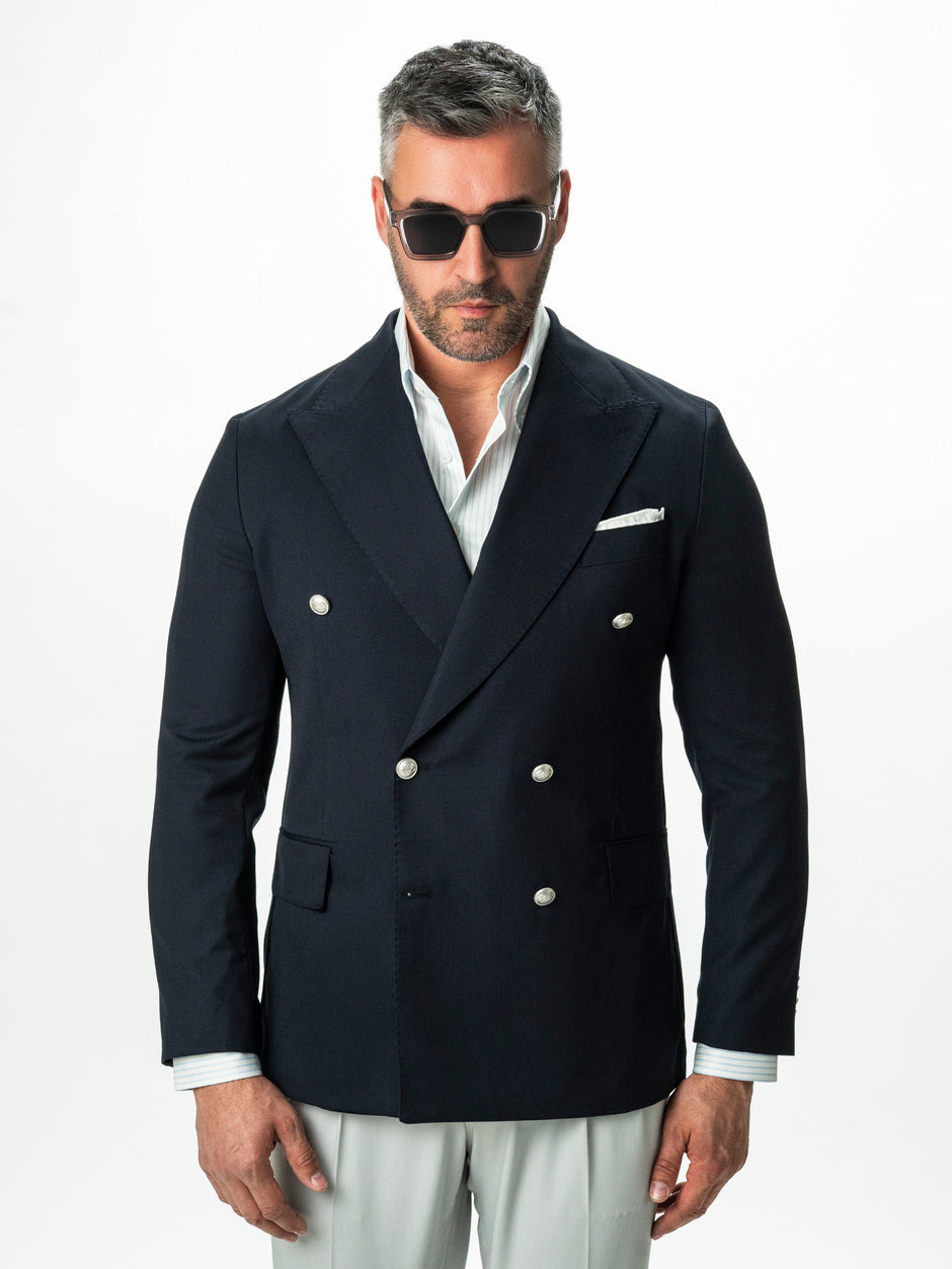Sacou Doua Randuri Barbati Bleumarin Lana Vitale Barberis BMan0022 (4)