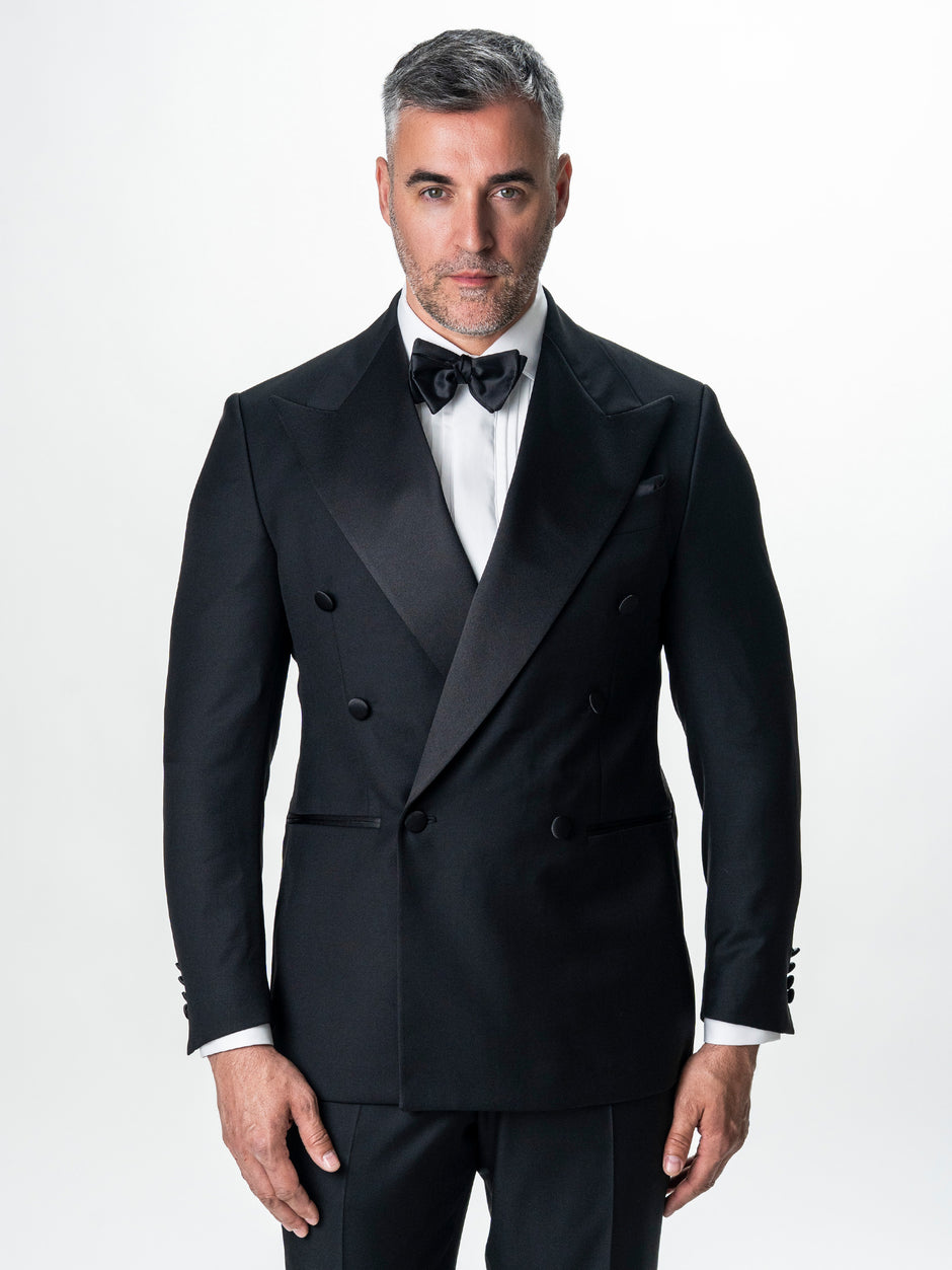 Costum Mire Smoking Negru din 100% Lana Vitale Barberis BMan346 (5)