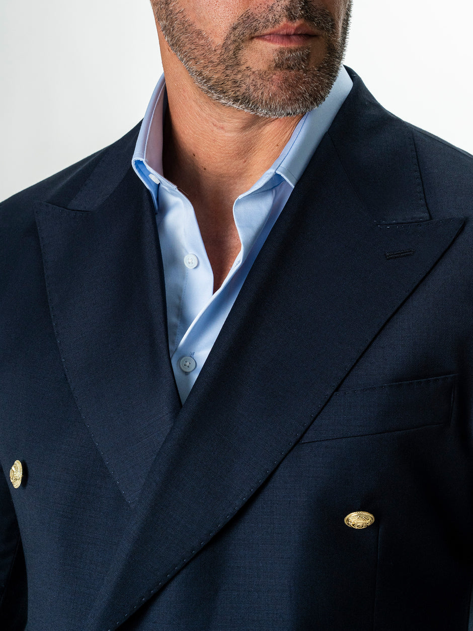 Sacou Barbati Bleumarin Regal din 100% Lana Vitale Barberis BMan399 (9)