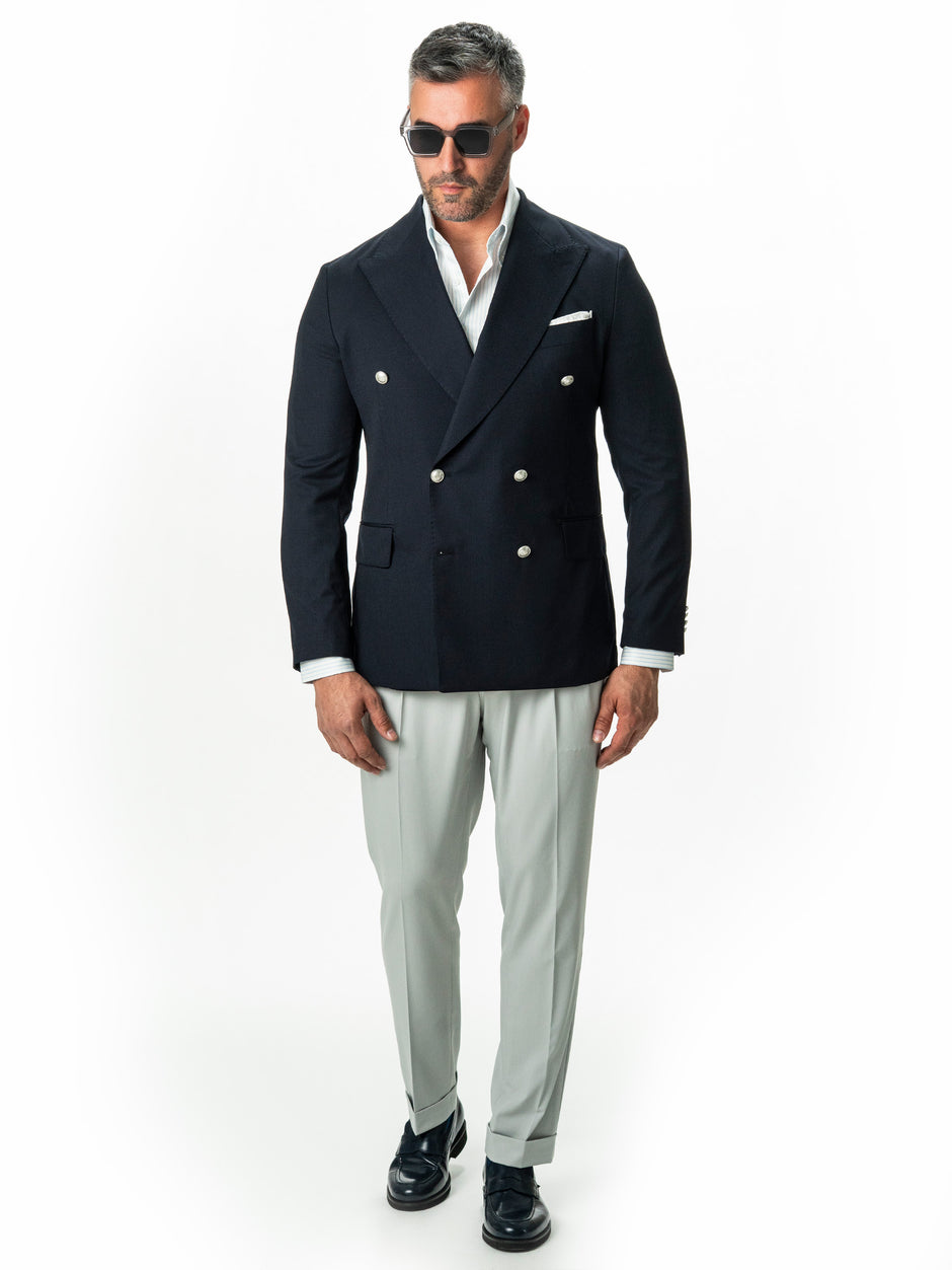 Sacou Doua Randuri Barbati Bleumarin Lana Vitale Barberis BMan0022 (5)
