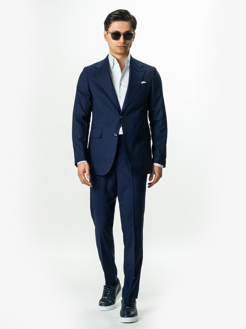 Costum Elegant Barbati Bleumarin 100% Lana Vitale Barberis All Season BMan0062 (4)