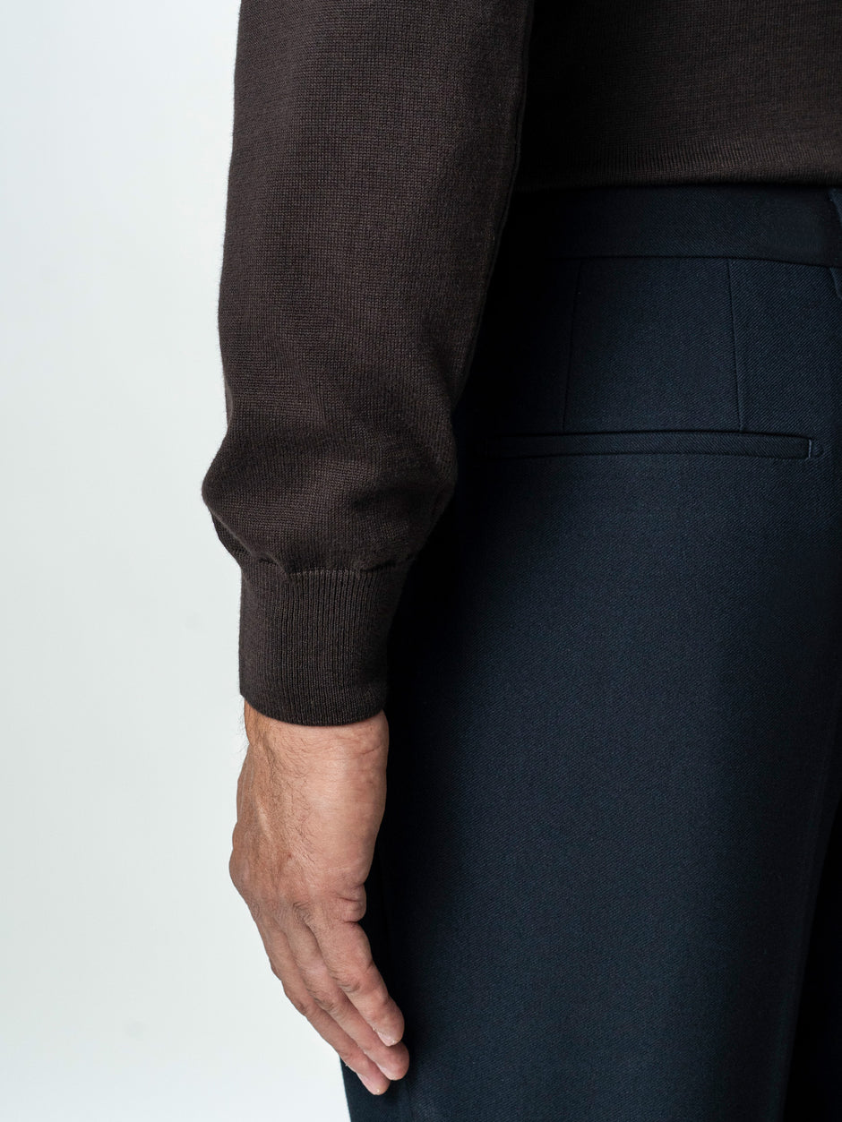 Pantaloni Eleganti Barbati Bleumarin Din Lana Pentru Toamna BMan0103 (6)