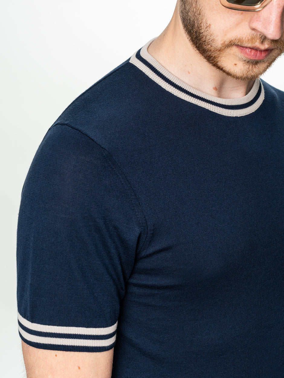 Tricou Premium Barbati Bleumarin 100% Bumbac BMan292 (5)