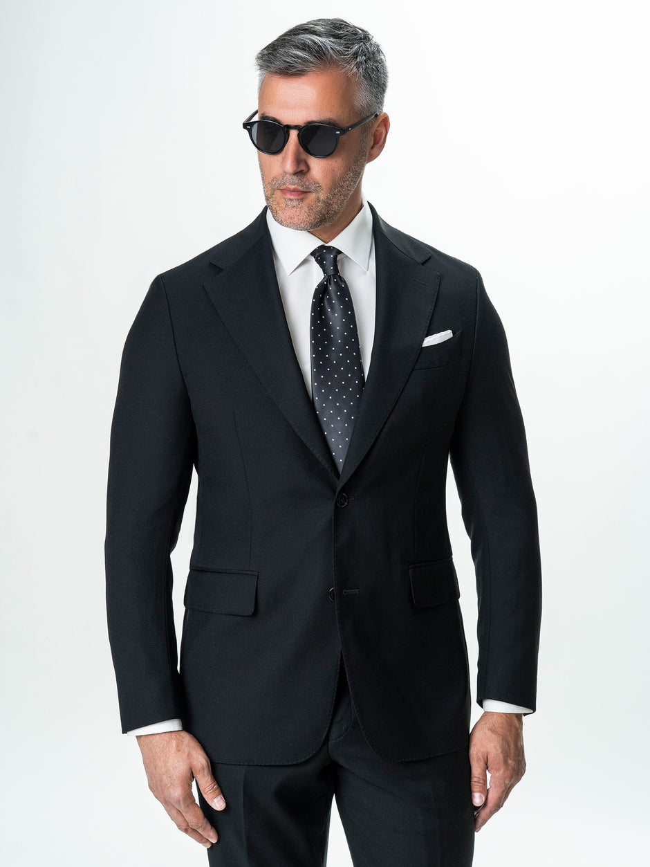 Costum Negru Barbati Lana Vitale Barberis 120's BMan0051 (10)