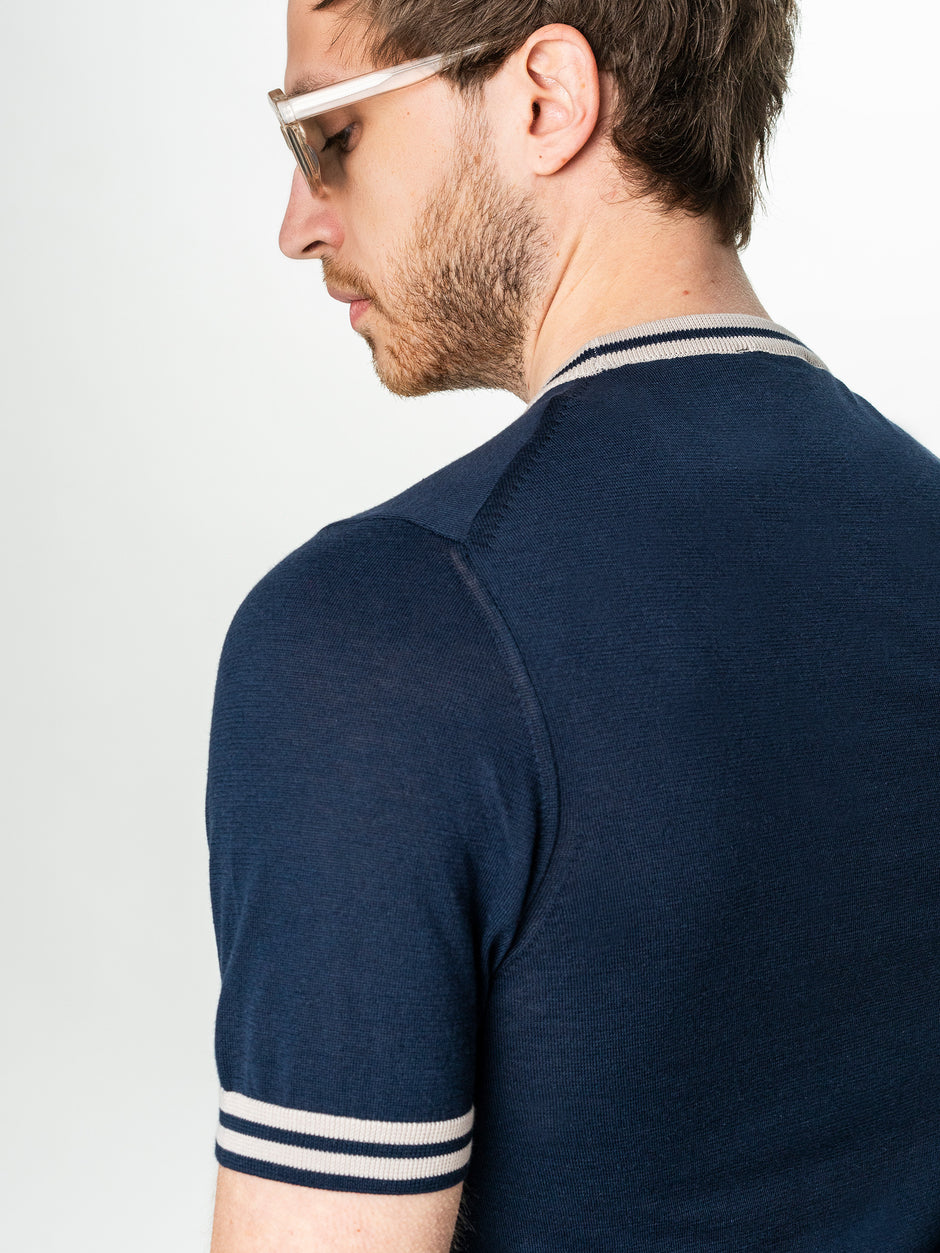 Tricou Premium Barbati Bleumarin 100% Bumbac BMan292 (6)
