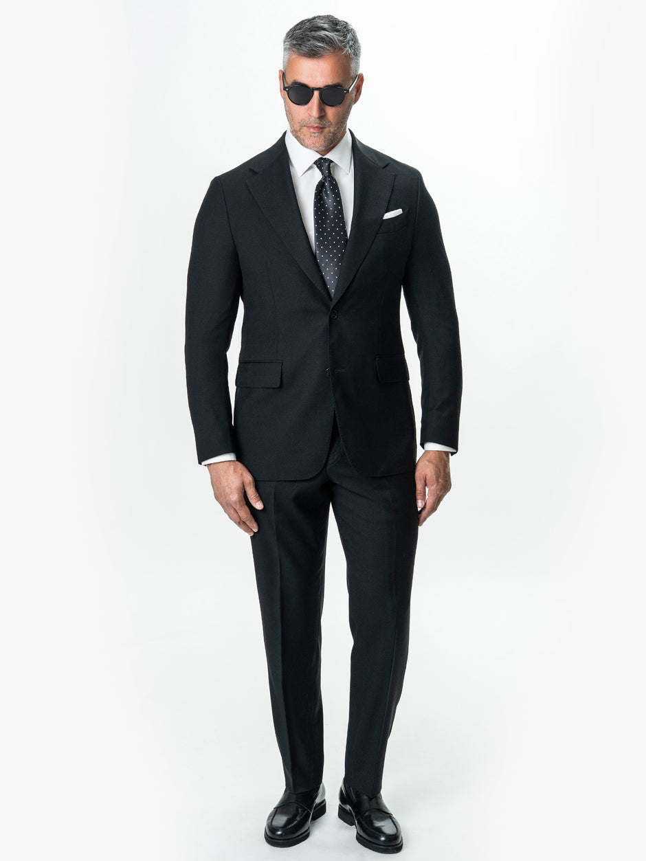 Costum Negru Barbati Lana Vitale Barberis 120's BMan0051 (4)