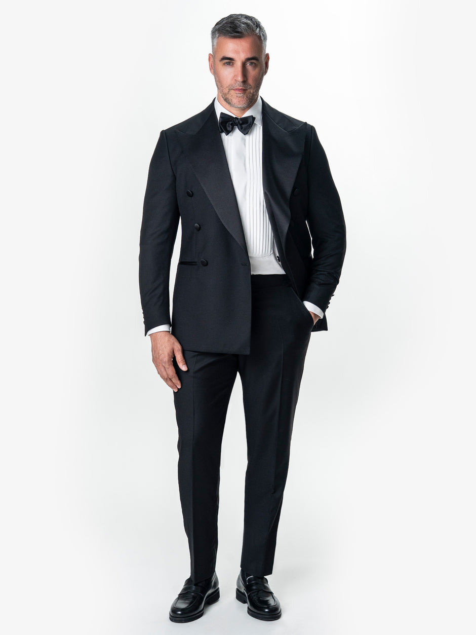 Costum Mire Smoking Negru din 100% Lana Vitale Barberis BMan346 (6)