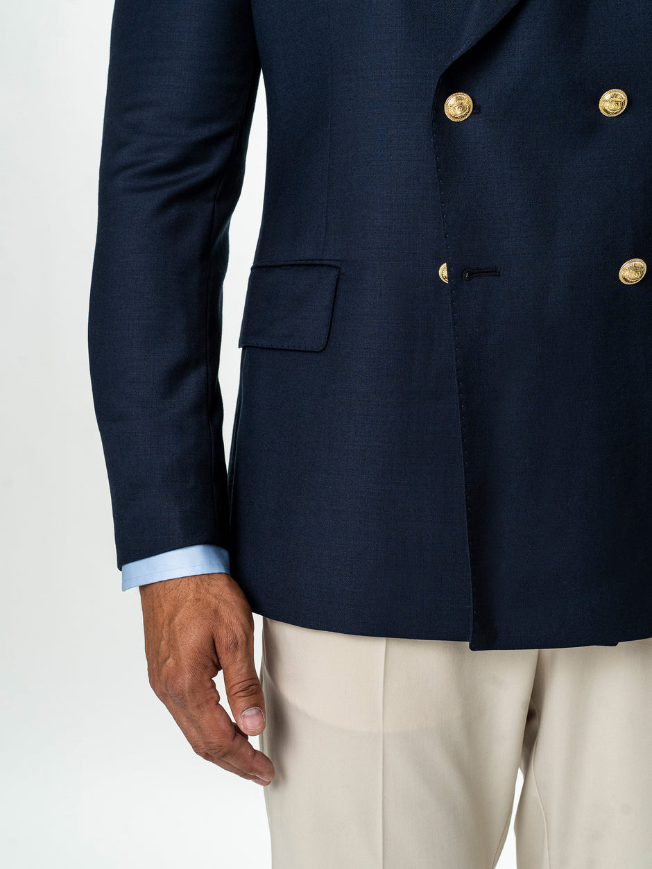 Sacou Barbati Bleumarin Regal din 100% Lana Vitale Barberis BMan399 (11)