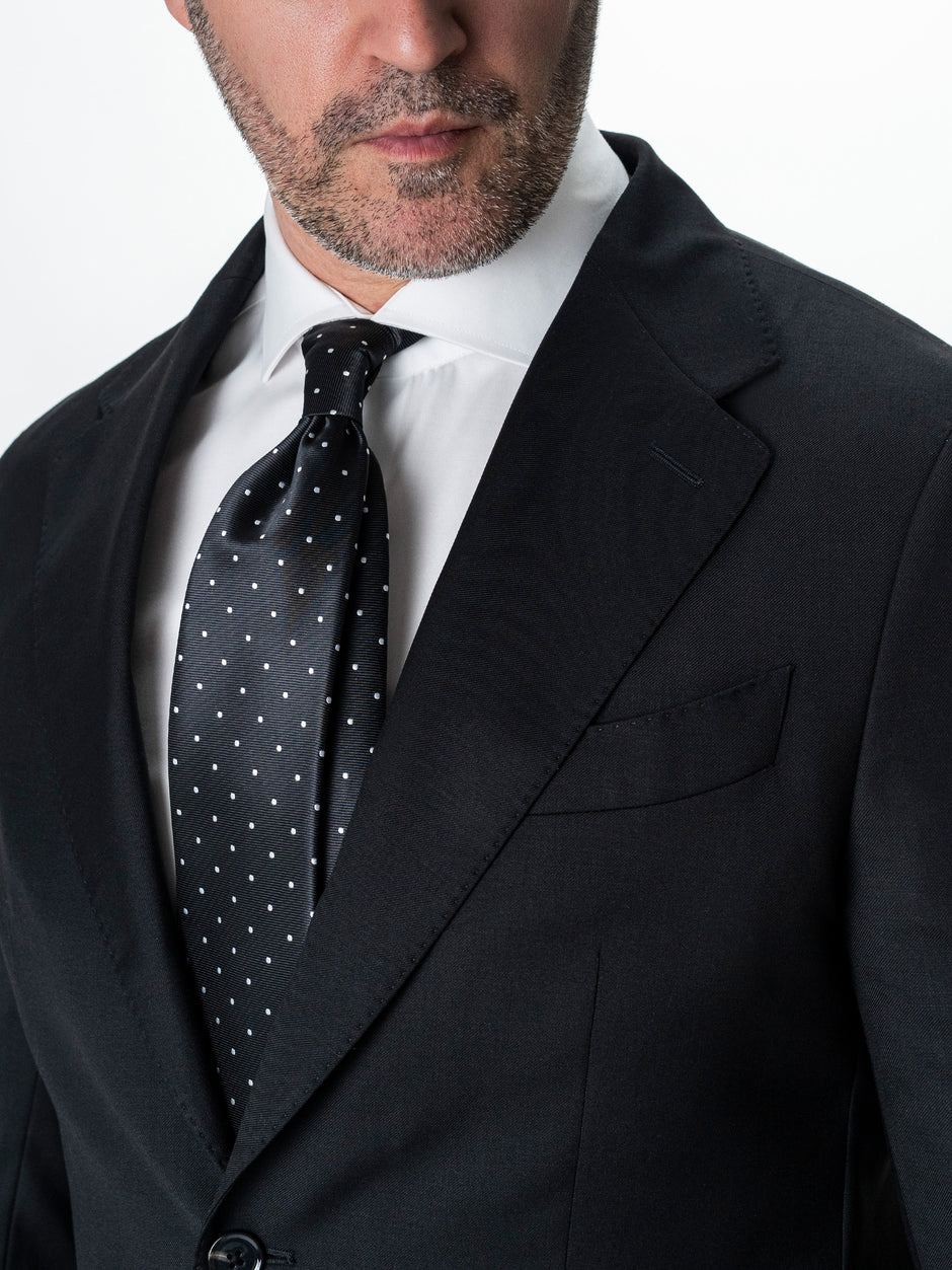 Costum Barbati Negru 100% Lana BMan0006 (3)